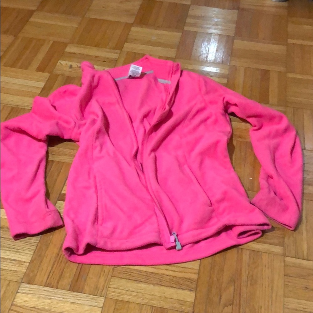 Hot pink fleece zip up
